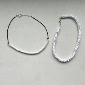 Unworn shell necklaces